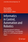 Cover: Informatics in Control, Automation and Robotics - Springer