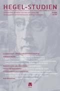 Cover: Hegel-Studien Band 53/54 - Meiner