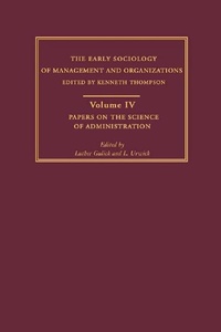 Enlarge image Cover: Papers on the Science of Administration - Routledge