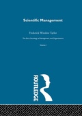 Cover: Scientific Management - Routledge
