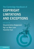 Cover: The Cambridge Handbook of Copyright Limitations and Exceptions - Cambridge University Press