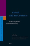 Cover: Sirach and Its Contexts - Brill