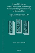 Cover: Richard Kilvington on the Capacity of Created Beings, Infinity, and Being Simultaneously in Rome and Paris - Brill