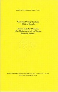 Abbildung von: Joseph-Breitbach-Preis 2019 - Akademie d. Wissenschaften u. d. Literatur