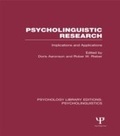 Cover: Psycholinguistic Research (PLE: Psycholinguistics) - Psychology Press Ltd