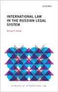 Cover: International Law in the Russian Legal System - OUP eBook