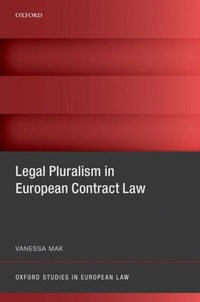 Abbildung von: Legal Pluralism in European Contract Law - OUP eBook