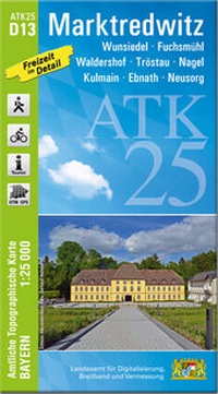 Abbildung von: ATK25-D13 Marktredwitz (Amtliche Topographische Karte 1:25000) - Landesamt für Digitalisierung, Breitband und Vermessung, Bayern