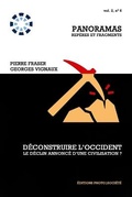 Cover: "D?construire l'Occident, le d?clin annonc? d'une civilisation ? - Editions V/F
