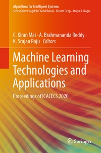 Enlarge image Cover: Machine Learning Technologies and Applications - Springer
