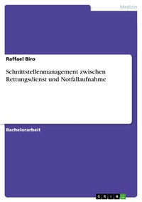 Abbildung von: Schnittstellenmanagement zwischen Rettungsdienst und Notfallaufnahme - GRIN Verlag