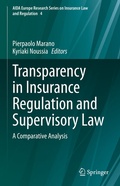 Cover: Transparency in Insurance Regulation and Supervisory Law - Springer