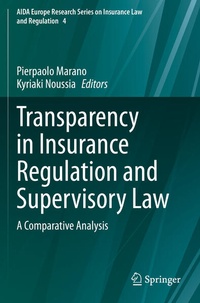 Enlarge image Cover: Transparency in Insurance Regulation and Supervisory Law - Springer