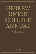 Cover: Hebrew Union College Annual Volume 91 - Hebrew Union College Press,U.S.