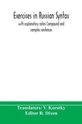 Cover: Exercises in Russian syntax - ALPHA EDITION