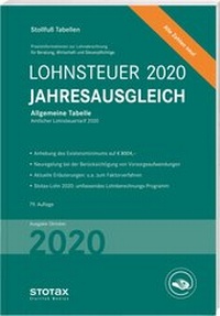 Abbildung von: Tabelle, Lohnsteuer Jahresausgleich 2020 - Stollfuß