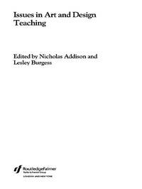 Enlarge image Cover: Issues in Art and Design Teaching - Routledge