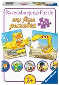 Cover: Kinderpuzzle 9x2 Teile - Tierische Baustelle - Ravensburger