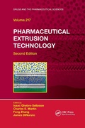 Cover: Pharmaceutical Extrusion Technology - CRC Press