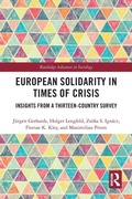 Cover: European Solidarity in Times of Crisis - Routledge