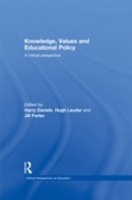Cover: Knowledge, Values and Educational Policy - Routledge