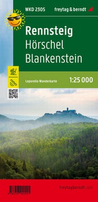 Abbildung von: Rennsteig - Hörschel - Blankenstein, Wanderkarte Leporello 1:25.000 - Freytag-Berndt und ARTARIA