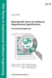 Enlarge image Cover: Role-Specific Views on Software Requirements Specifications - Fraunhofer Verlag