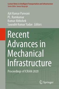 Enlarge image Cover: Recent Advances in Mechanical Infrastructure - Springer