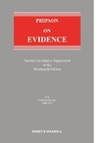 Abbildung von: Phipson on Evidence 2nd Supplement - Sweet & Maxwell