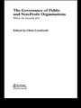 Cover: The Governance of Public and Non-Profit Organizations - Routledge