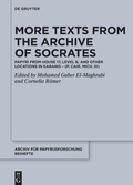 Cover: More Texts from the Archive of Socrates - De Gruyter