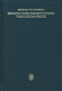 Abbildung von: Expositio super elementationem theologicam Procli - Meiner