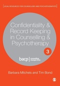Cover: Confidentiality & Record Keeping in Counselling & Psychotherapy - SAGE Publications Ltd