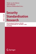 Cover: Security Standardisation Research - Springer