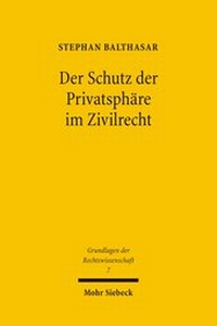 Abbildung von: Der Schutz der Privatsphaere im Zivilrecht - Mohr Siebeck