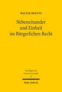 Abbildung von: Nebeneinander und Einheit im Buergerlichen Recht - Mohr Siebeck