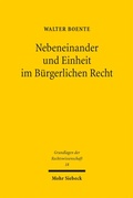 Bild: Nebeneinander und Einheit im B&uuml;rgerlichen Recht - Mohr Siebeck