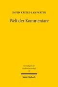 Abbildung von: Welt der Kommentare - Mohr Siebeck
