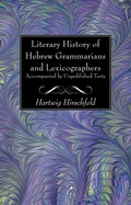 Cover: Literary History of Hebrew Grammarians and Lexicographers Accompanied by Unpublished Texts - Wipf and Stock Publishers