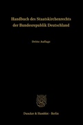 Cover: Handbuch des Staatskirchenrechts der Bundesrepublik Deutschland. - Duncker & Humblot
