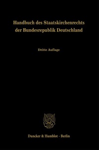 Abbildung von: Handbuch des Staatskirchenrechts der Bundesrepublik Deutschland. - Duncker & Humblot