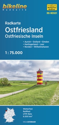 Abbildung von: Radkarte Ostfriesland Ostfriesische Inseln - Esterbauer