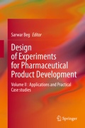 Cover: Design of Experiments for Pharmaceutical Product Development - Springer
