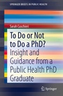 Cover: To Do or Not to Do a PhD? - Springer
