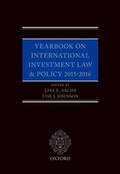 Cover: Yearbook on International Investment Law & Policy 2015-2016 - OUP Oxford