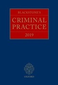 Cover: Blackstone's Criminal Practice 2019 - OUP Oxford