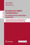 Cover: Designing for Digital Transformation. Co-Creating Services with Citizens and Industry - Springer