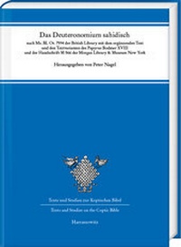 Abbildung von: Das Deuteronomium sahidisch - Harrassowitz Verlag