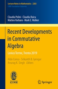 Abbildung von: Recent Developments in Commutative Algebra - Springer