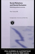 Cover: Social Relations and Social Exclusion - Routledge
